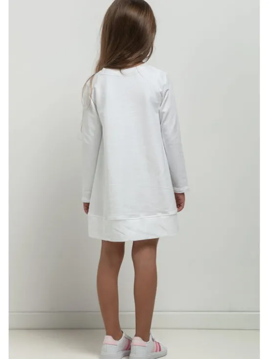 Tessita Sukienka dzianinowa SUKIENKA MMD36_1_110 Biały Basic Fit