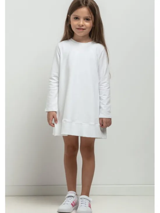 Tessita Sukienka dzianinowa SUKIENKA MMD36_1_110 Biały Basic Fit