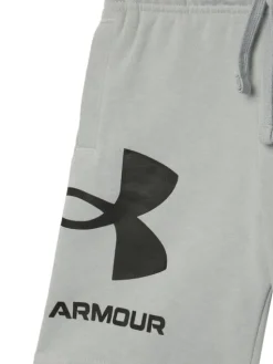 Under Armour Szorty sportowe UA RIVAL FLEECE LOGO SHORTS 1359065 Szary Regular Fit