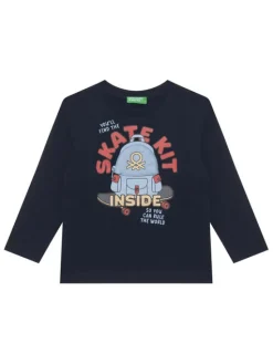 United Colors Of Benetton Bluzka 3I1XG10KQ Granatowy Regular Fit