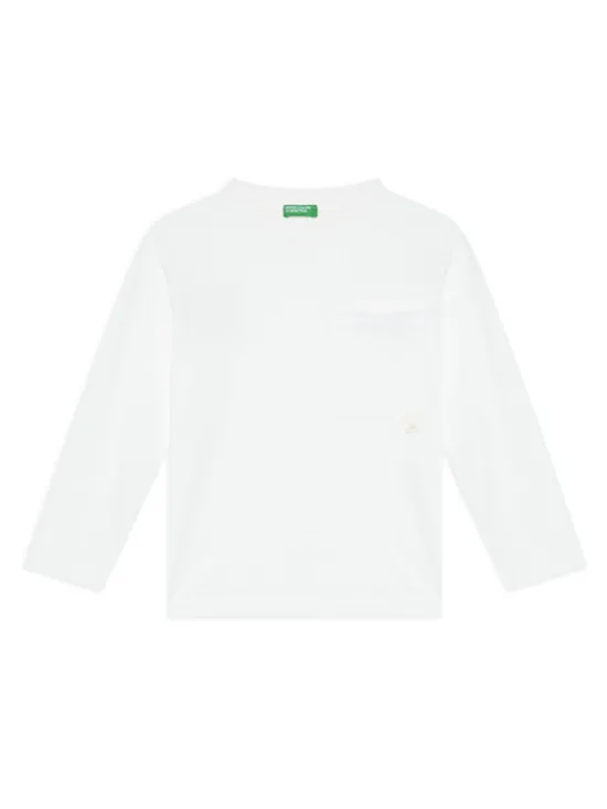 United Colors Of Benetton Bluzka 3I1XC10QS Biały Regular Fit