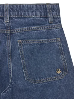 United Colors Of Benetton Jeansy 4DW2CE035 Niebieski Wide Leg