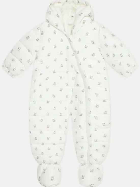 United Colors Of Benetton Kombinezon zimowy 2UWJAT002 Biały Regular Fit