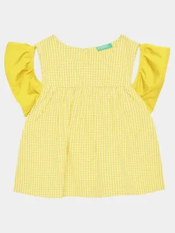 United Colors Of Benetton Koszula 57KTGQ011 Żółty Regular Fit