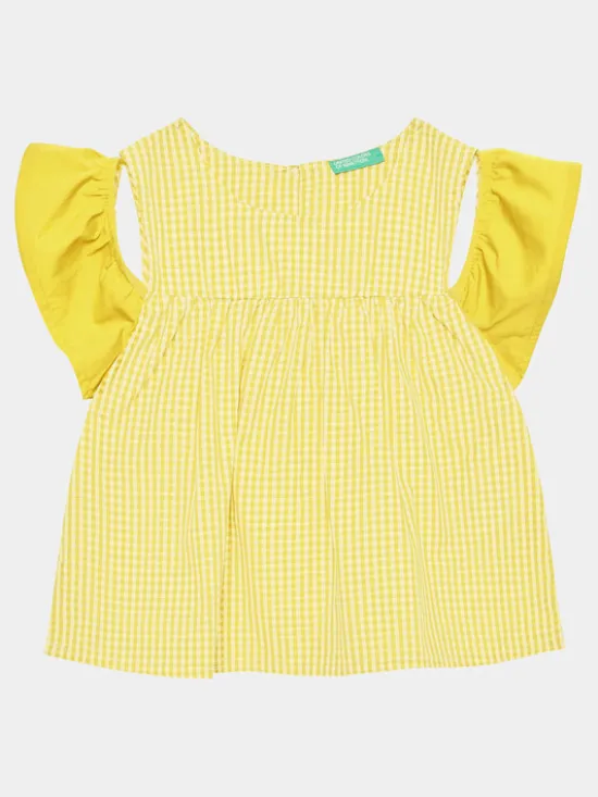 United Colors Of Benetton Koszula 57KTGQ011 Żółty Regular Fit