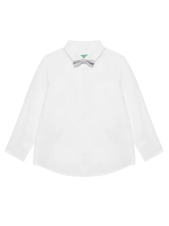 United Colors Of Benetton Koszula 59UXGQ029 Biały Regular Fit