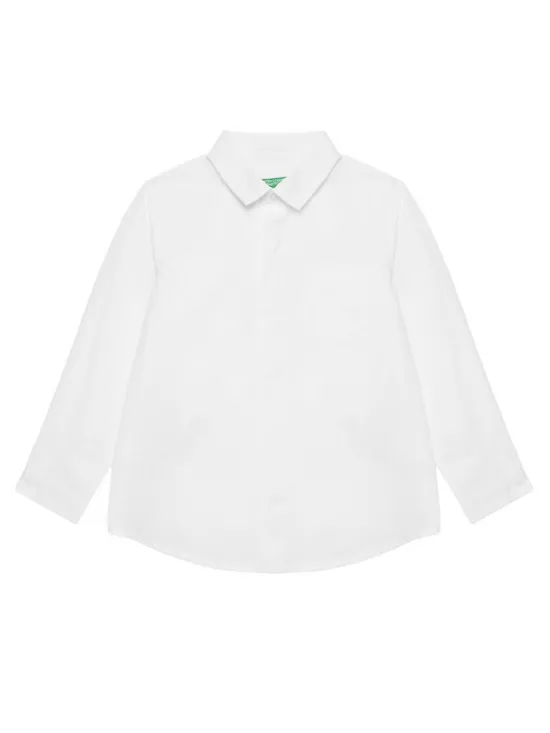 United Colors Of Benetton Koszula 59UXGQ029 Biały Regular Fit