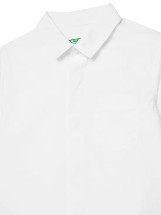 United Colors Of Benetton Koszula 59UXGQ029 Biały Regular Fit