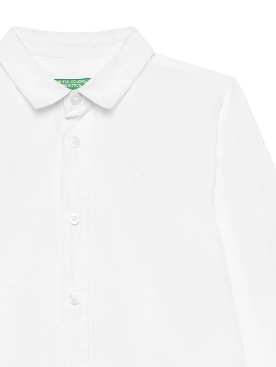 United Colors Of Benetton Koszula 54AZGQ00J Biały Regular Fit