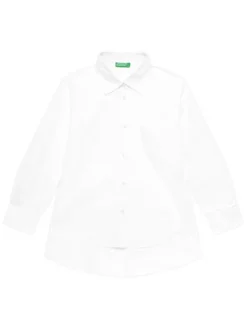 United Colors Of Benetton Koszula 5EW7CQ044 Biały Oversize