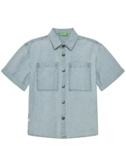 United Colors Of Benetton Koszula 53Z9CQ046 Niebieski Regular Fit