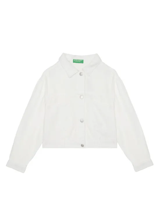 United Colors Of Benetton Kurtka przejściowa 21AQCN060 Biały Regular Fit