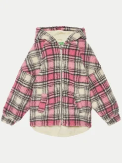 United Colors Of Benetton Kurtka przejściowa 29J8CN05O Różowy Regular Fit