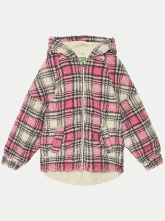 United Colors Of Benetton Kurtka przejściowa 29J8CN05O Różowy Regular Fit
