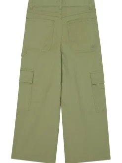 United Colors Of Benetton Spodnie materiałowe 4L2VCE040 Zielony Wide Leg