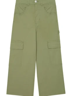 United Colors Of Benetton Spodnie materiałowe 4L2VCE040 Zielony Wide Leg