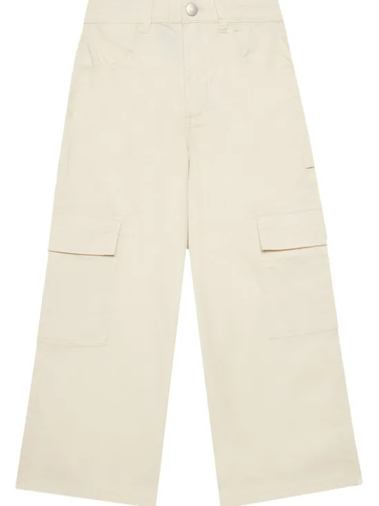 United Colors Of Benetton Spodnie materiałowe 4L2VCE040 Beżowy Wide Leg