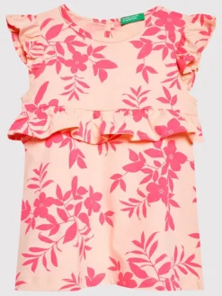 United Colors Of Benetton Sukienka letnia 3HD3GV005 Różowy Regular Fit