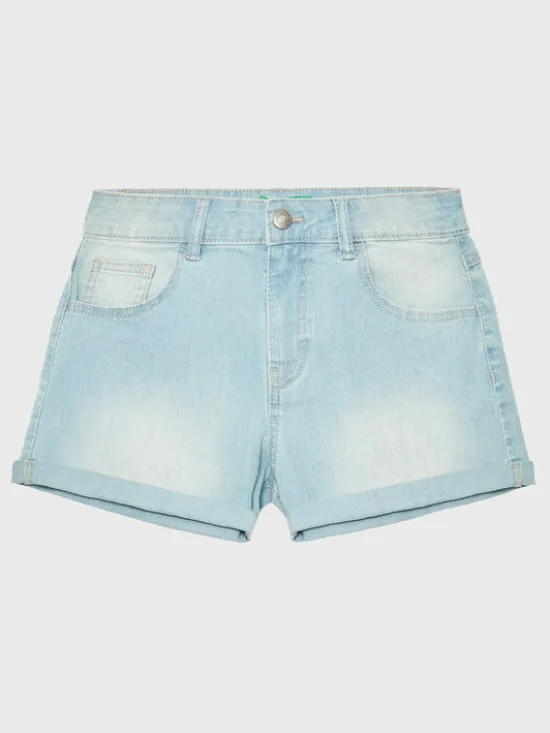United Colors Of Benetton Szorty jeansowe 4XA2C9010 Błękitny Regular Fit