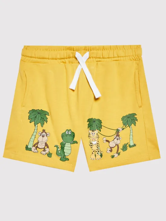 United Colors Of Benetton Szorty sportowe 3BL0G900F Żółty Regular Fit