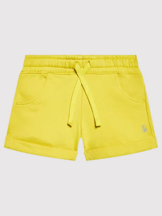 United Colors Of Benetton Szorty sportowe 3J68I0973 Żółty Regular Fit