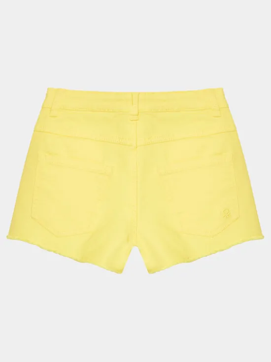 United Colors Of Benetton Szorty sportowe 4HB5C901N Żółty Regular Fit