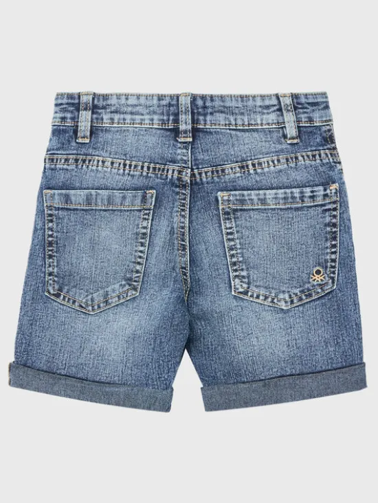 United Colors Of Benetton Szorty jeansowe 4XA2G900U Niebieski Slim Fit