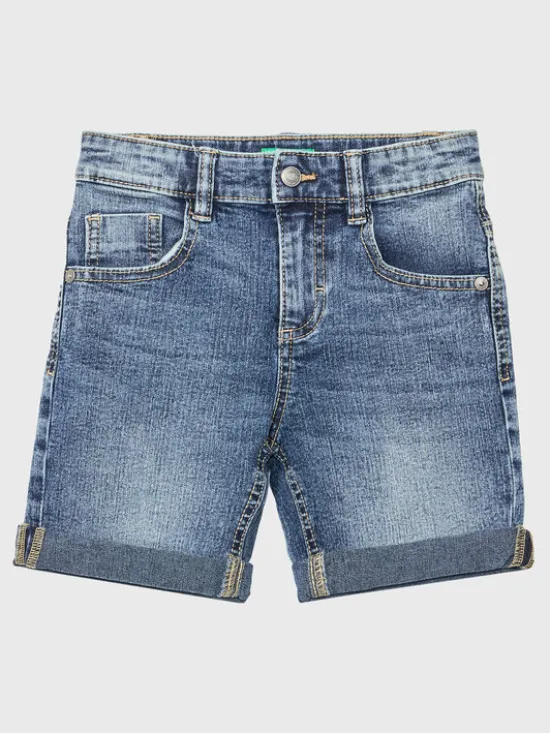 United Colors Of Benetton Szorty jeansowe 4XA2G900U Niebieski Slim Fit