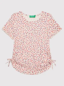 United Colors Of Benetton T-Shirt 3JKNC102M Różowy Slim Fit