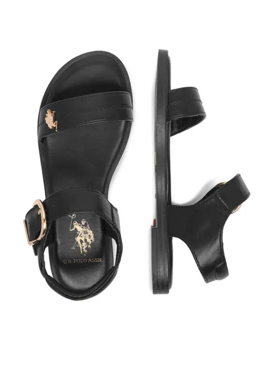 U.S. Polo Assn. Sandały EO-ADELA001K/6Y1 Czarny