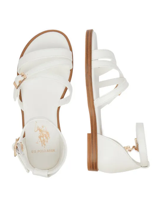 U.S. Polo Assn. Sandały EO-ANGE001K/6Y1 Biały