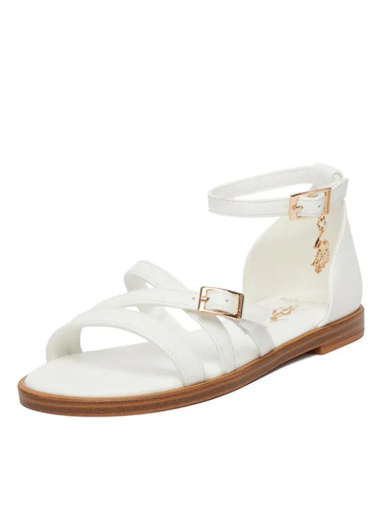 U.S. Polo Assn. Sandały EO-ANGE001K/6Y1 Biały